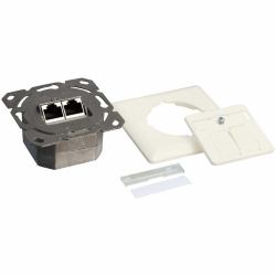 LogiLink NP0023 socket-outlet RJ-45 Metallic, White 