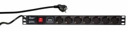 LogiLink PDU7C01 surge protector Black 7 AC outlet[s] 230 V 2 m 