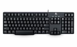 Logitech K100 keyboard Universal PS/2 Russian Black 