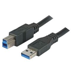 M-Cab USB A - USB B 3 m USB cable USB 3.2 Gen 1 [3.1 Gen 1] Black 