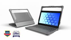 MAXCases Extreme Shell-F3 Slide Chromebook Case for Lenovo 500e G5 Chromebook [Grey/Clear] 