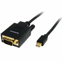 StarTech.com 6ft [2m] Mini DisplayPort to VGA Cable - Active Mini DP to VGA Adapter Cable - 1080p Video - mDP 1.2 or Thunderbolt 1/2 Mac/PC to VGA Monitor/Display - Converter Cord 