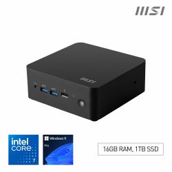 MSI Cubi NUC 1M Intel Core 7 150U Desktop PC, NUC, SFF, Mini Computer, HTPC, [16GB RAM, 1TB Storage, Windows 11 PRO], Intel Graphics/DDR5/Dual ThunderBolt 4/Dual HDMI/Dual LAN/WiFi 6E/BT 5.3/VESA  - UK version