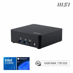 MSI Cubi NUC AI 1UMG Intel Core Ultra 7 155H, Desktop PC, NUC, SFF, Mini Computer, HTPC, [16GB RAM, 1TB Storage, Windows 11 PRO], Intel Graphics/DDR5/Dual ThunderBolt 4/Dual HDMI/Dual LAN/WiFi 6E/BT 5.3/VESA  - UK version