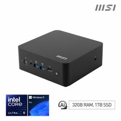 MSI Cubi NUC AI+ 2MG Intel Core Ultra 9 288V, Desktop PC, NUC, SFF, Mini Computer, HTPC, [32GB RAM, 1TB Storage, Windows 11 PRO NextGen Premium], Intel Arc Graphics/Embedded DDR5/Dual ThunderBolt 4/HDMI/Dual LAN/WiFi 6E/BT 5.3/VESA  - UK version