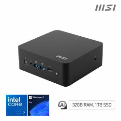 MSI Cubi NUC AI+ 2MG Intel Core Ultra 7 258V, Desktop PC, NUC, SFF, Mini Computer, HTPC, [32GB RAM, 1TB Storage, Windows 11 PRO NextGen Premium], Intel Arc Graphics/Embedded DDR5/Dual ThunderBolt 4/HDMI/Dual LAN/WiFi 6E/BT 5.3/VESA  - UK version