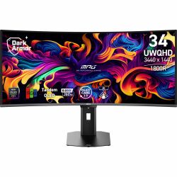 MSI MPG 341CQR QD-OLED X36 computer monitor 86.4 cm [34"] 3440 x 1440 pixels UltraWide Quad HD Black 