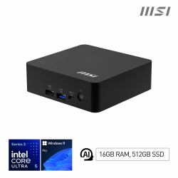 MSI Cubi NUC AI+ 3MG Intel Core Ultra 5 322 [12MB Cache], 16GB DDR5-SDRAM, 512GB SSD, Intel Graphics, LAN, WLAN, Bluetooth, Windows 11 Pro - NUC AI+ 3MG i5 322 FS 16GB 512GB W11P  - UK version