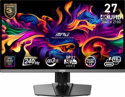 MSI MPG 272URX QD-OLED computer monitor 67.3 cm [26.5"] 3840 x 2160 pixels 4K Ultra HD Black 