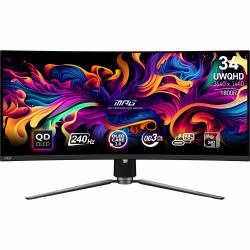 MSI MPG 341CQPX QD-OLED computer monitor 86.4 cm [34"] 3440 x 1440 pixels UltraWide Quad HD Black 
