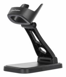 Manhattan Adjustable Barcode Scanner Stand, Height and Angle Adjustable, suitable for barcode scanner products 153997, 154116 and 154185, Black, Lifetime Warranty 