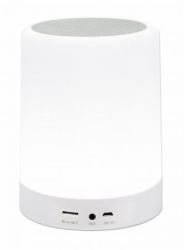 Manhattan Sound Science Bluetooth Speaker, 5 hour Playback time, Range 10m, microSD card reader [32GB], Aux 3.5mm connector, Output 3W, USB-A charging cable included, 1200mAH battery, Bluetooth v5, Built-in hanger, White, 3 Year Warranty 