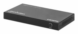Manhattan 4K@60Hz 3-Port HDMI Switch, Switches Between Three HDMI Inputs on One HDMI Output [3x1], 18G, Automatic and Manual Switching, IR Remote Control, Black 