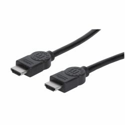Manhattan HDMI 4K@30Hz Cable with Ethernet, 3m, Suitable for ALL 1080p/HD and majority of 4K uses [check your system 4K specification to be sure], Male to Male, Black, Ultra HD 4k x 2k, Lifetime Warranty, High Speed, Equivalent to HDMM3MHS 