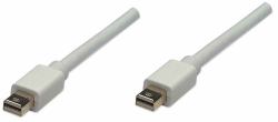 Manhattan Mini DisplayPort 1.2 Cable, 4K@60Hz, 1m, Male to Male, Bi-Directional, White, Lifetime Warranty, Equivalent to MDPMM1MW. 