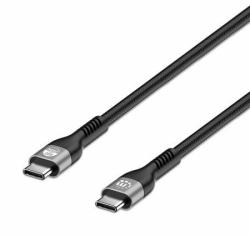 Manhattan Fast USB-C to USB-C Cable [240W], 2m, 240W Laptop Charging, Works with ALL Laptops [Note additional USB-C 240W wall charger needed], Extra-Long Reach for Desk or Floor Sockets, 3 year Warranty 