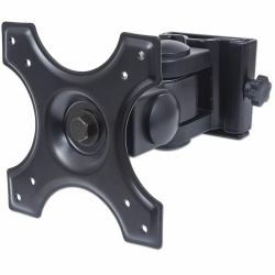 Manhattan Wall Mount for TV & Monitors [Tilt and Swivel 2 pivots], For screens 13" to 27", VESA compatibility: 75x75mm and 100x100mm - check the dimensions of the four mounting holes on back of screen to ensure it fits, Max 12kg, Black, Bracket 