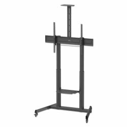Manhattan Trolley Mount Stand for TV & Monitors [crank handle height adjust], For screens: 37" to 120",VESA compatibility:all between 200x200 to 1000x600mm -check the dimensions of the four mounting holes on back of screen to ensure it fits,Max 120kg,1180 to 1630mm 