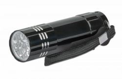 Manhattan LED Torch/Flashlight 3-pack [Clearance Pricing], Bright 45 Lumen Output [9 LEDs], Aluminium, Compact [85x25x25mm], Long Lasting Performance, Each torch uses 3x AAA batteries [3 included, enough for one torch], Carry Loop, Black, Three Years Warranty 