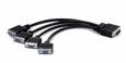 Matrox CAB-L60-4XAF video cable adapter 0.3 m VGA [D-Sub] Black 