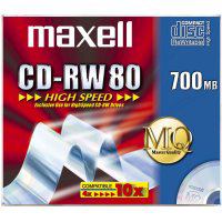 Maxell CD-RW 700MB 80Min 1-10x HighSpeed JC 10pk 10 pc[s] 