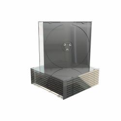 MediaRange BOX21 optical disc case Jewel case 1 discs Black, Transparent 
