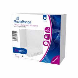 MediaRange Cajas CD doble, 10 mm, Transparente, 5 unidades Jewel case 2 discs Transparent 
