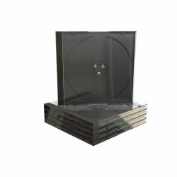 MediaRange BOX31 optical disc case Jewel case 1 discs Black, Transparent 