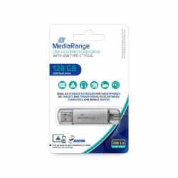 MediaRange MR938 USB flash drive 128 GB USB Type-A / USB Type-C 3.2 Gen 1 [3.1 Gen 1] Silver 