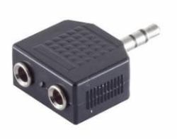 Microconnect AUDALS cable gender changer 3.5mm 2x3.5mm Black 