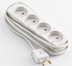 Microconnect GRUELU4H015 power extension 1.5 m 4 AC outlet[s] Indoor White 