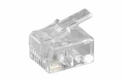 Microconnect KON501-10R wire connector RJ-11 6P4C Transparent 