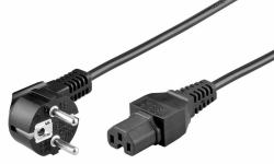 Microconnect PE010419 power cable Black 2 m Power plug type E+F C15 coupler 