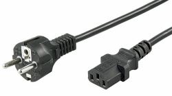Microconnect PE020418 power cable Black 1.8 m Power plug type E+F C13 coupler 