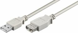 Microconnect USBAAF1 USB cable USB 2.0 1 m USB A Grey 