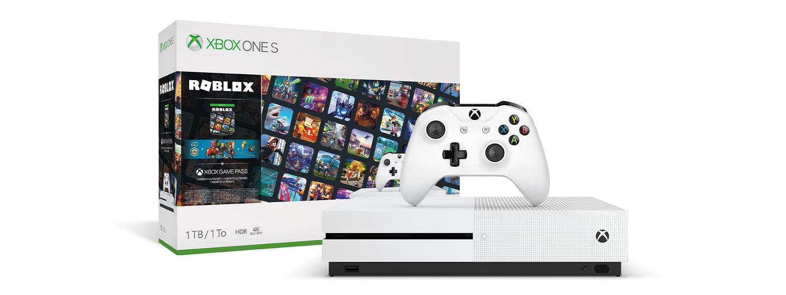 Microsoft 234 01220 Microsoft Xbox One S Roblox Bundle 1tb White - how to customize your roblox character on xbox