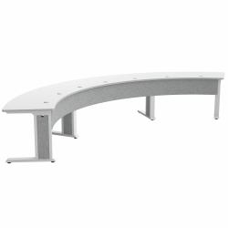 Middle Atlantic ForumTM Arc Table for up to 7 People, 30" Seated Height, Light Finish 