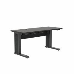 Middle Atlantic ForumTM Rectangle Table for 2 People, 30" Seated Height, Asian Night Table Top with Dark Table Base 