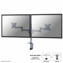 Neomounts FPMA-D1330DSILVER Monitor arm 10-27" 