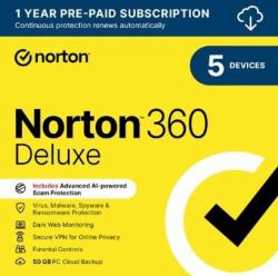 Norton 360 Deluxe Antivirus security Commercial 1 license[s] 1 year[s] 