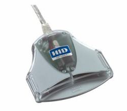 HID Identity 3021 USB USB 2.0 Silver,Transparent smart card reader 