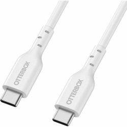 OtterBox - USB cable - USB-C [M] to USB-C [M] - USB 2.0 - 3 A - 2 m - white