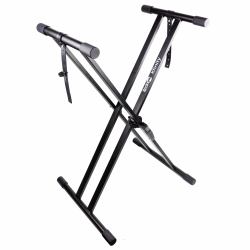 PDT RockJam Xfinity Double braced Pre Assembled Keyboard Stand with Locking Straps & Lessons
