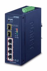 PLANET IGS-624HPT network switch Unmanaged Gigabit Ethernet [10/100/1000] Power over Ethernet [PoE] Blue 
