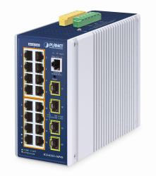 PLANET IGS-6325-16P4S network switch Managed L3 Gigabit Ethernet [10/100/1000] Power over Ethernet [PoE] Aluminium, Blue 