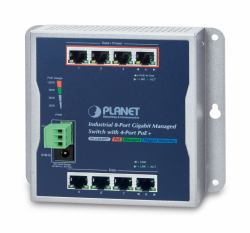 PLANET WGS-804HPT network switch Managed Gigabit Ethernet [10/100/1000] Power over Ethernet [PoE] Black 