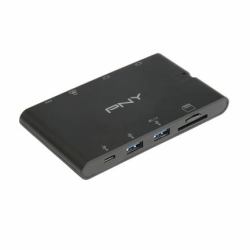 PNY A-2UF-2TC-K01-RB laptop dock/port replicator Docking Black 