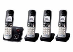 Panasonic KX-TG6824EB telephone DECT telephone Caller ID Black 