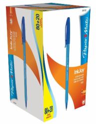 Papermate Inkjoy 100 Blue Stick ballpoint pen Medium 100 pc[s] 