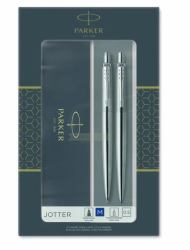 Parker Set Jotter Ballpoint Pen + Pencil steel CT 